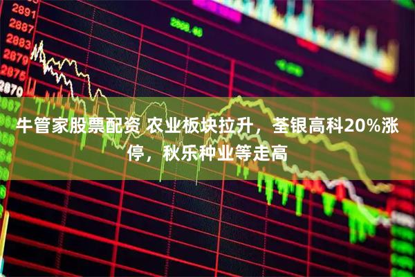 牛管家股票配资 农业板块拉升，荃银高科20%涨停，秋乐种业等走高